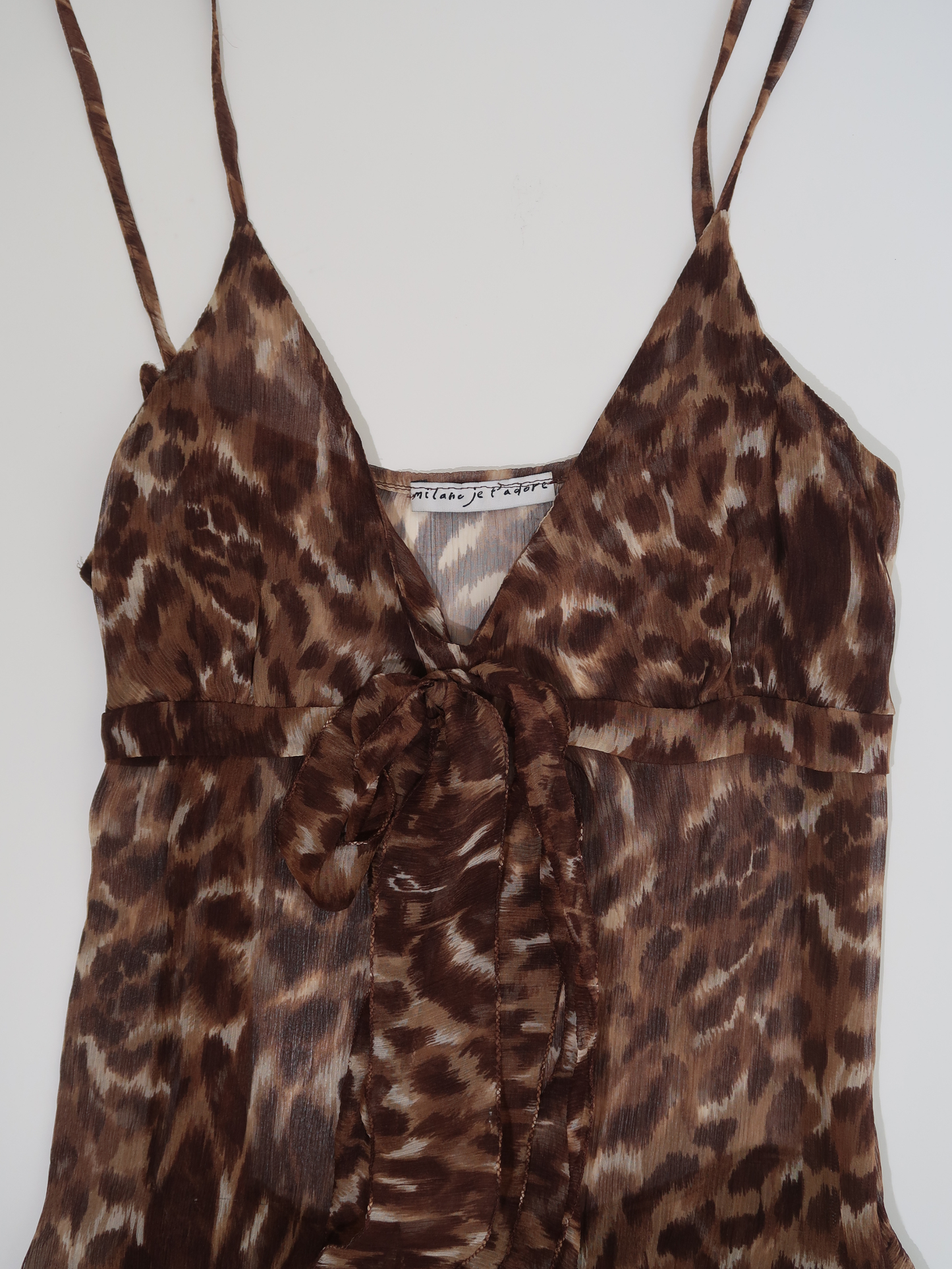 A028: “wild child” | 100% silk sheer animal print mini dress