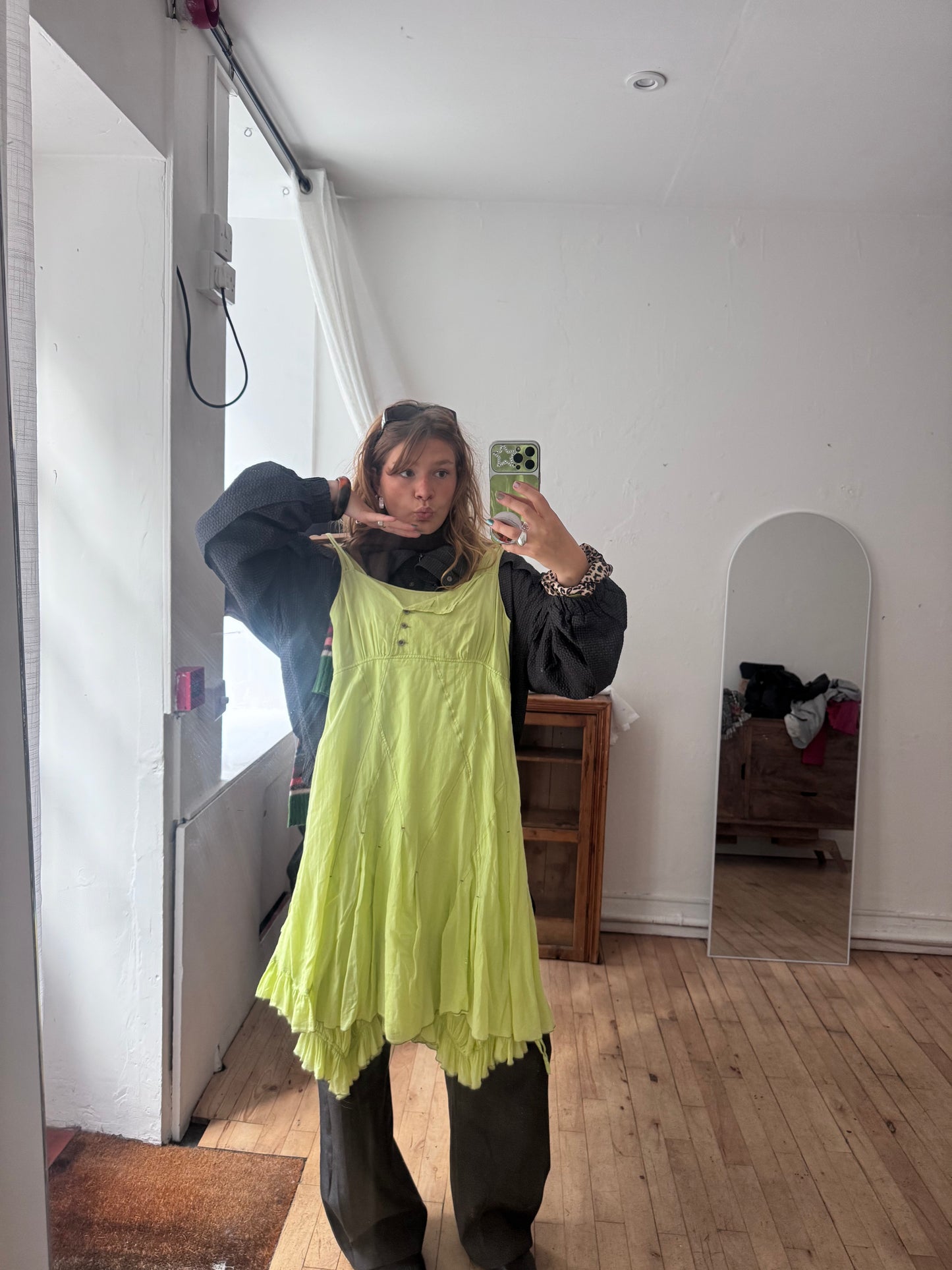 B002- vintage 'INDIES' pistachio fairy midi dress | midi dress