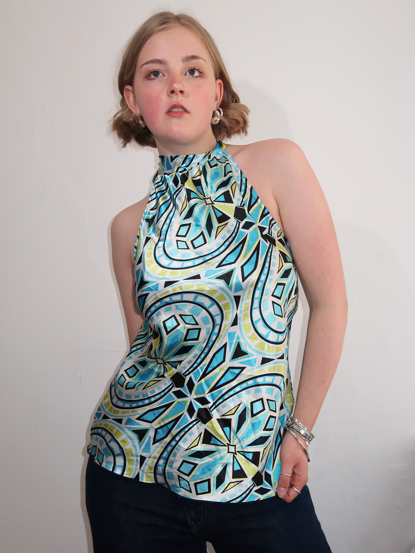 A057: “summer by the sea” | halter neck shift top