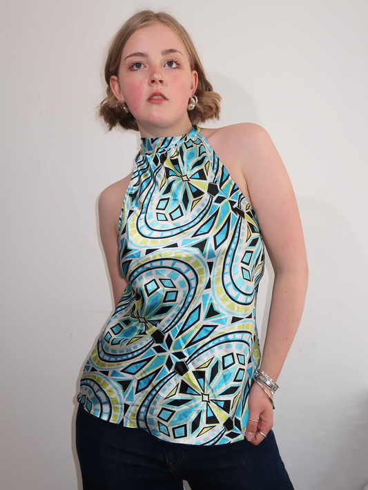 A057: “summer by the sea” | halter neck shift top