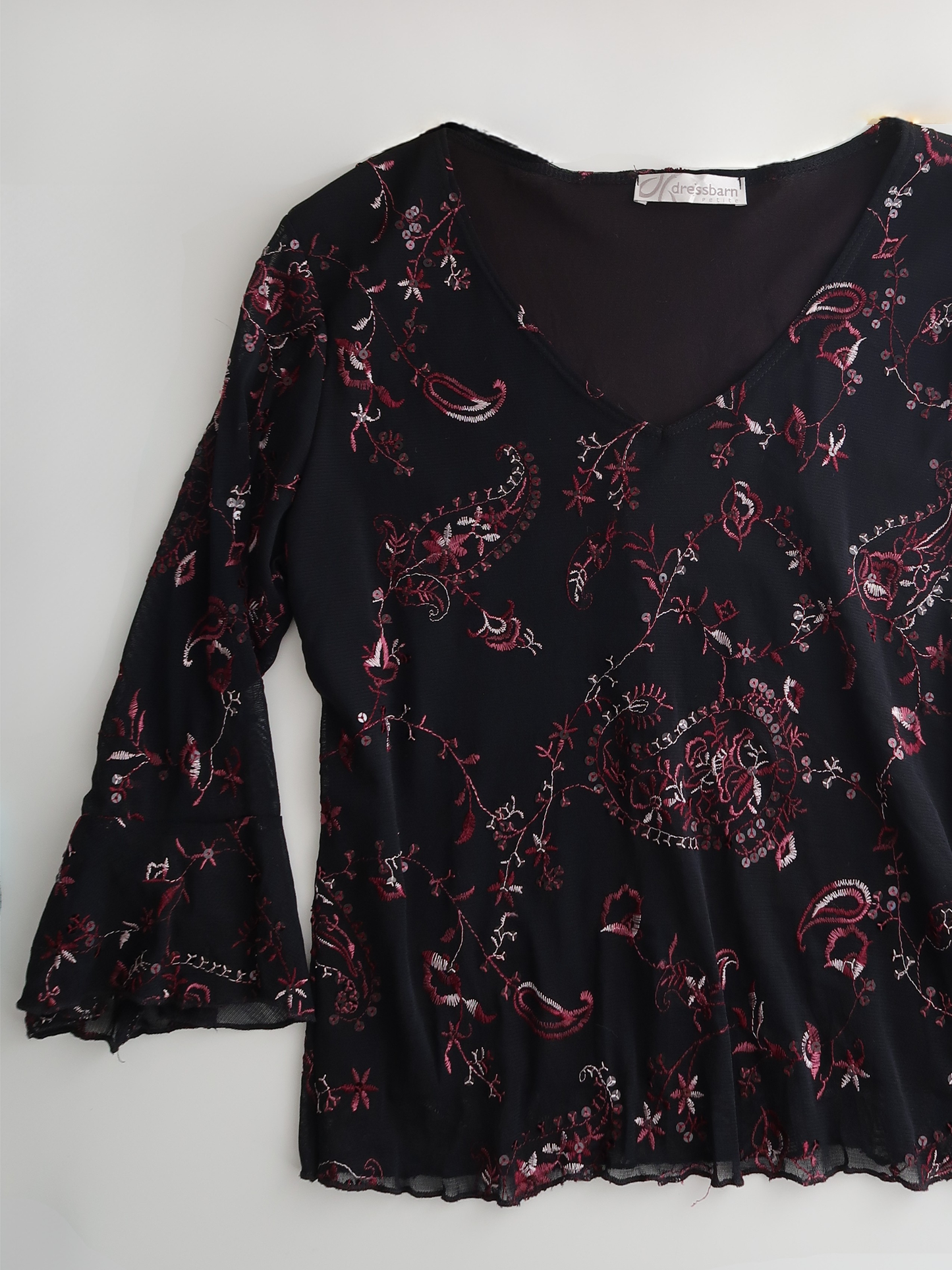 A020: “sabrina the teenage witch” | black top with beautiful, whimsy detailing