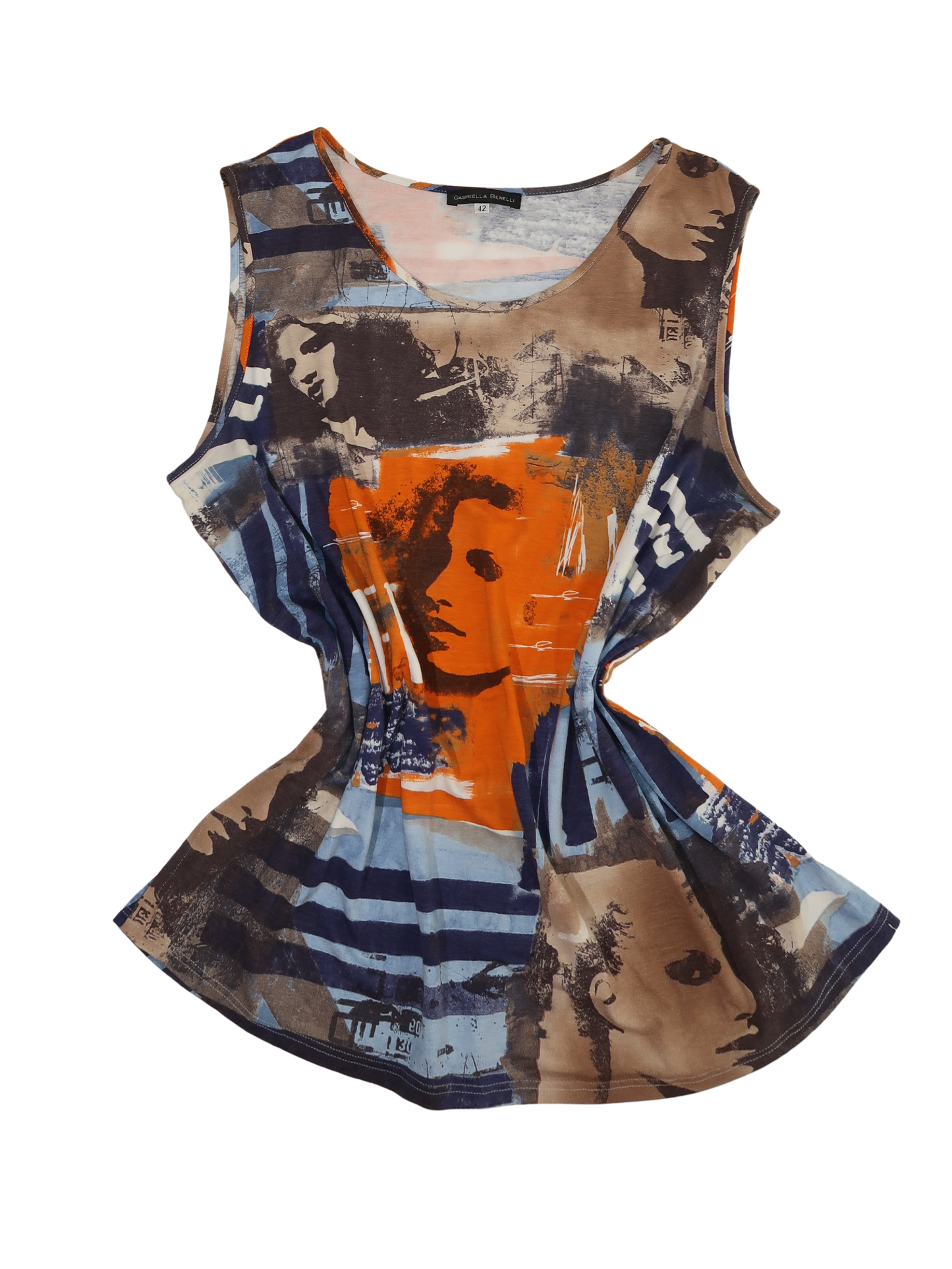 A046: “faces everywhere” | bold 90s vest top