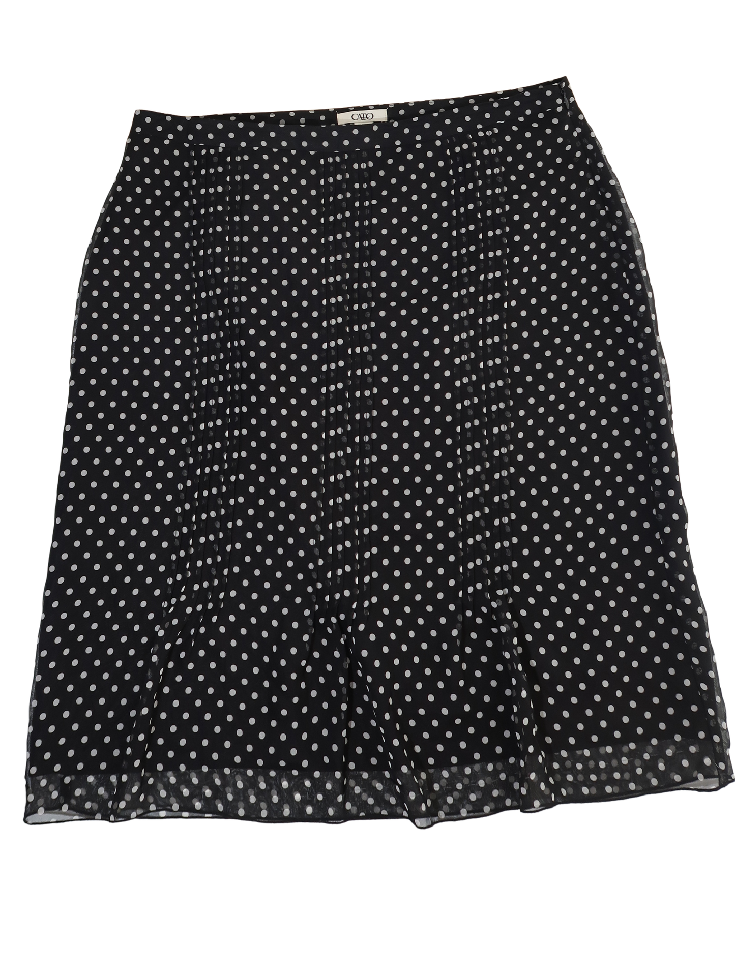 A049: “my names spot” | black and white polka dot midi skirt