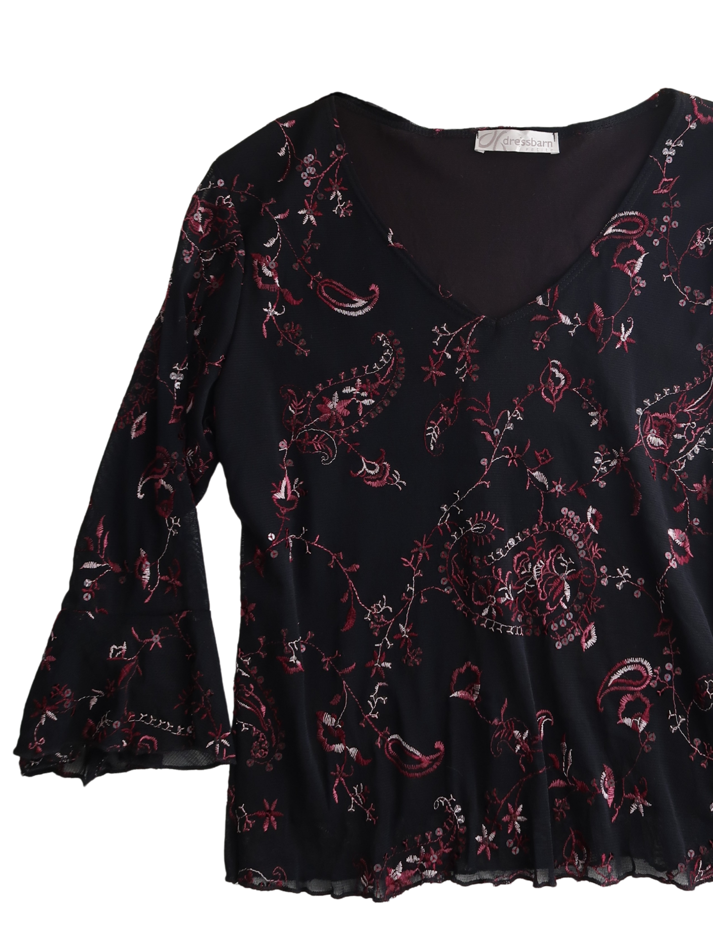 A020: “sabrina the teenage witch” | black top with beautiful, whimsy detailing