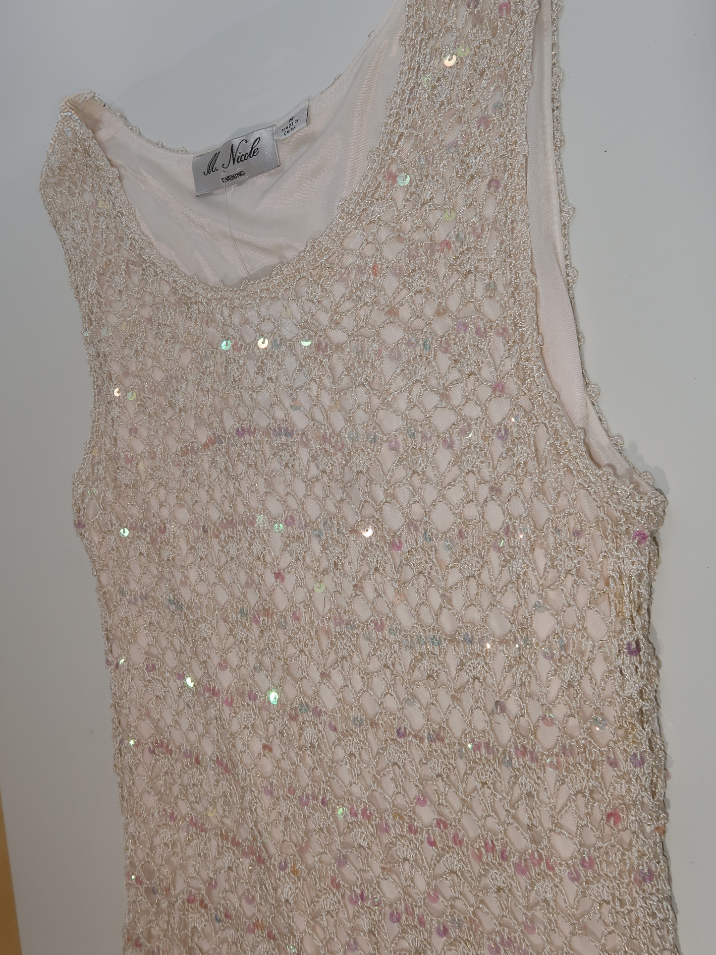 A001: “the mermaid basic” | crochet sequin vest