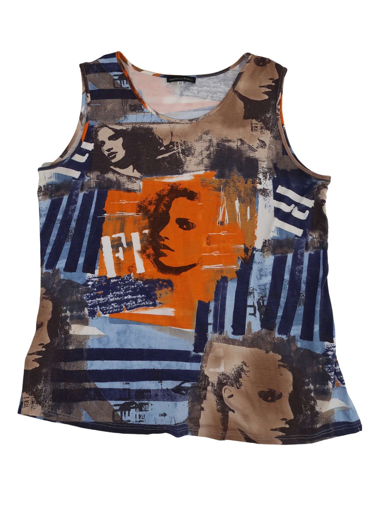 A046: “faces everywhere” | bold 90s vest top