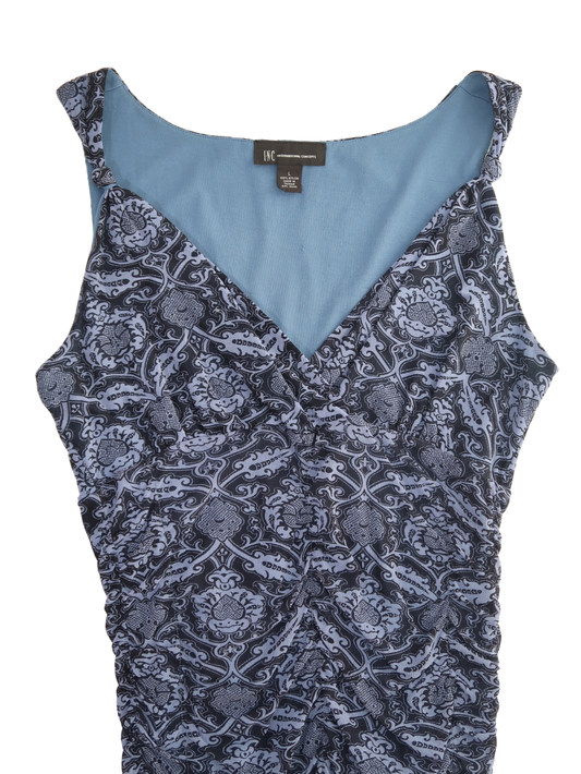 A042: “knots and crosses” | v neck tank top with ruching