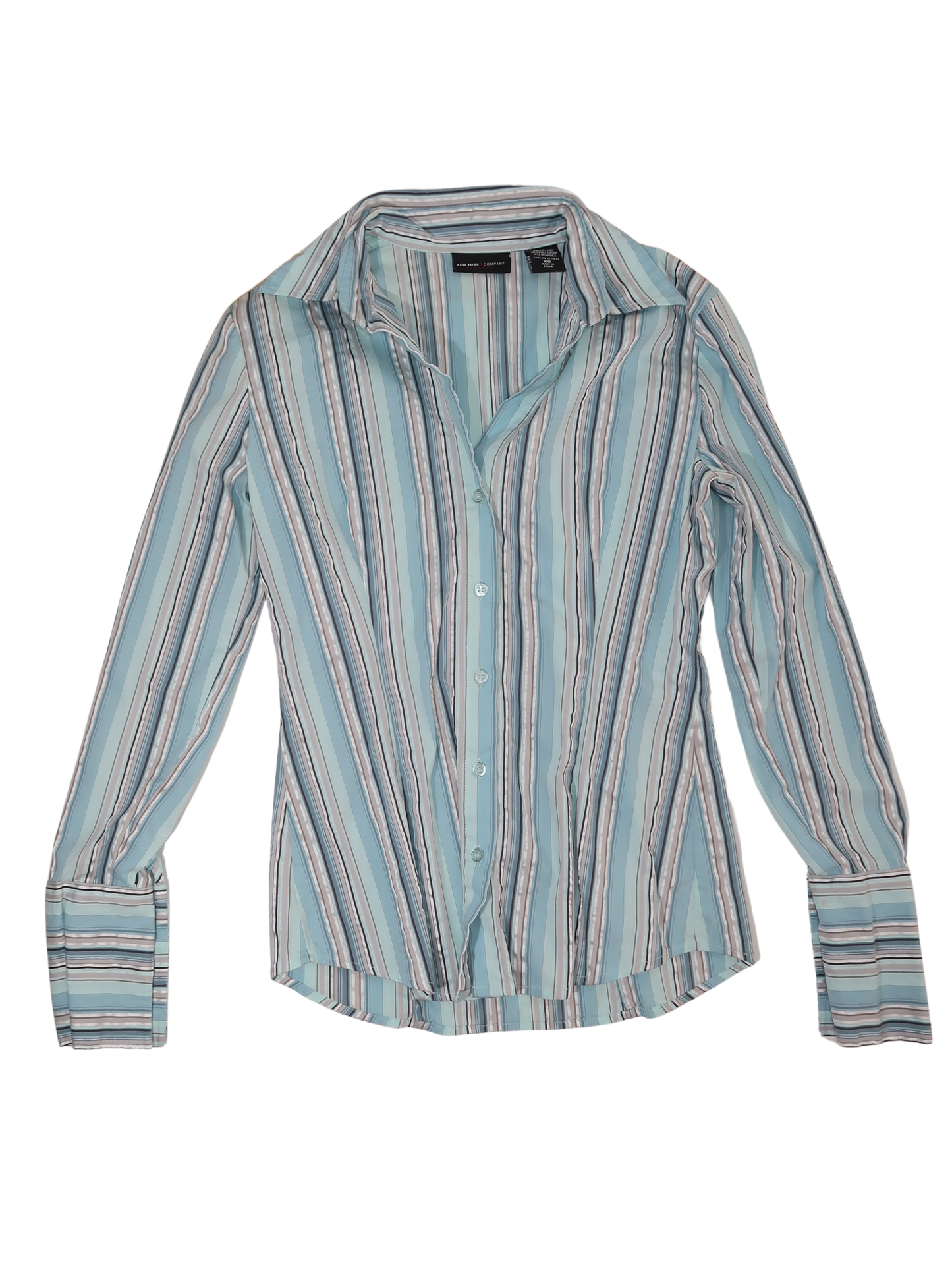 A059: “the thursday shirt” | blue striped, collared shirt