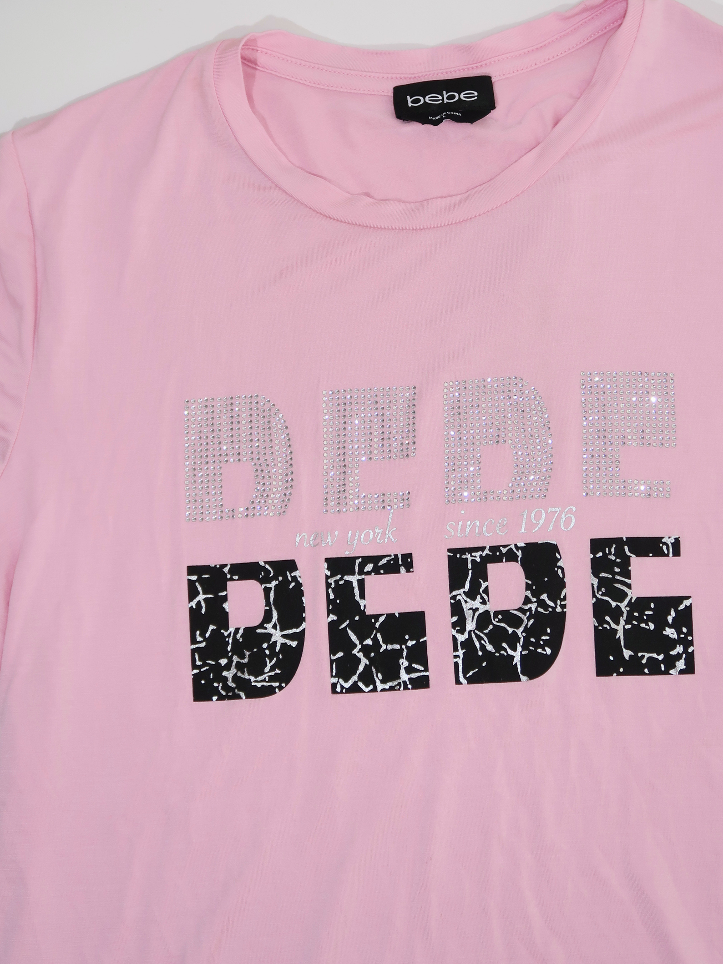 A047: “bebe pink” | y2k baby pink tee