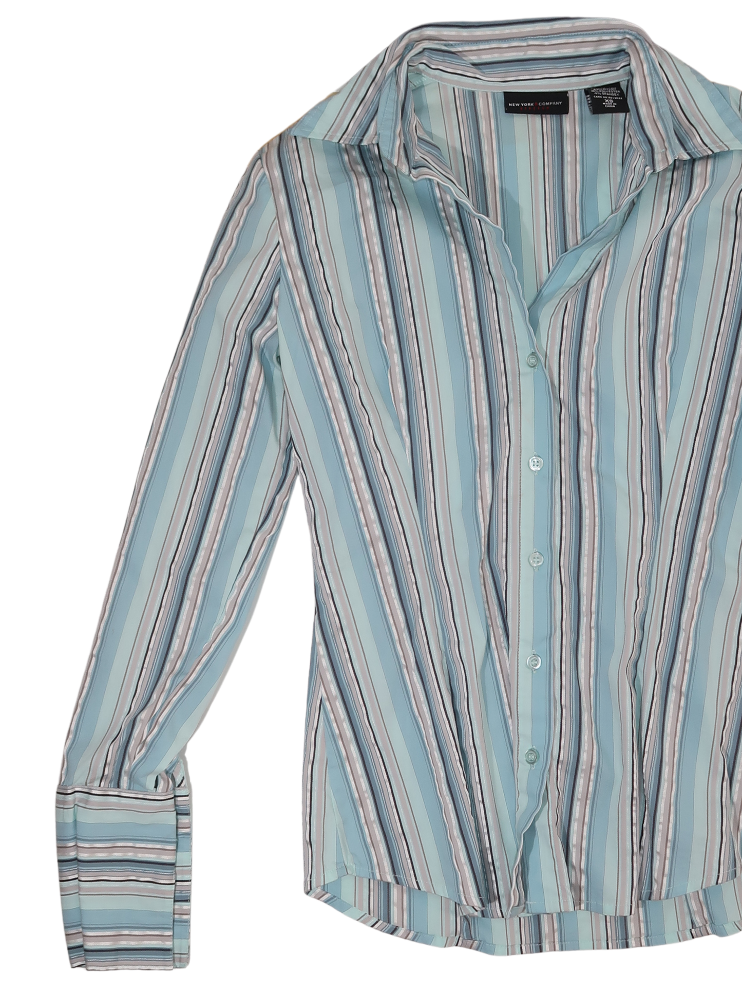 A059: “the thursday shirt” | blue striped, collared shirt
