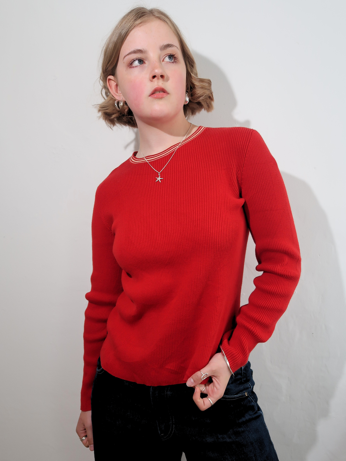 A058: “the perfect knit” | vintage ralph lauren red knit jumper