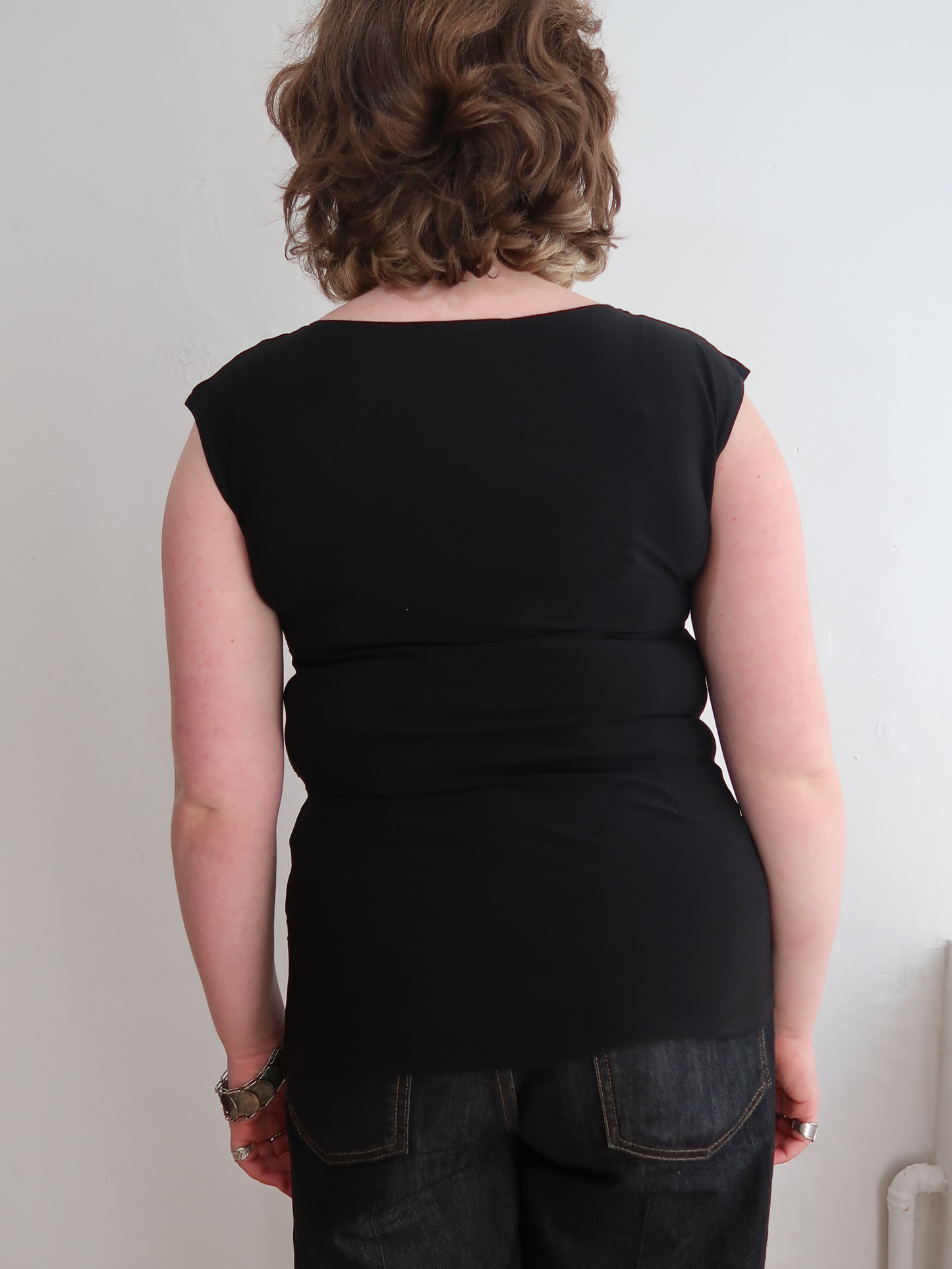 A039: “sparkles queen” | sleeveless empire line top with embroidered sequins