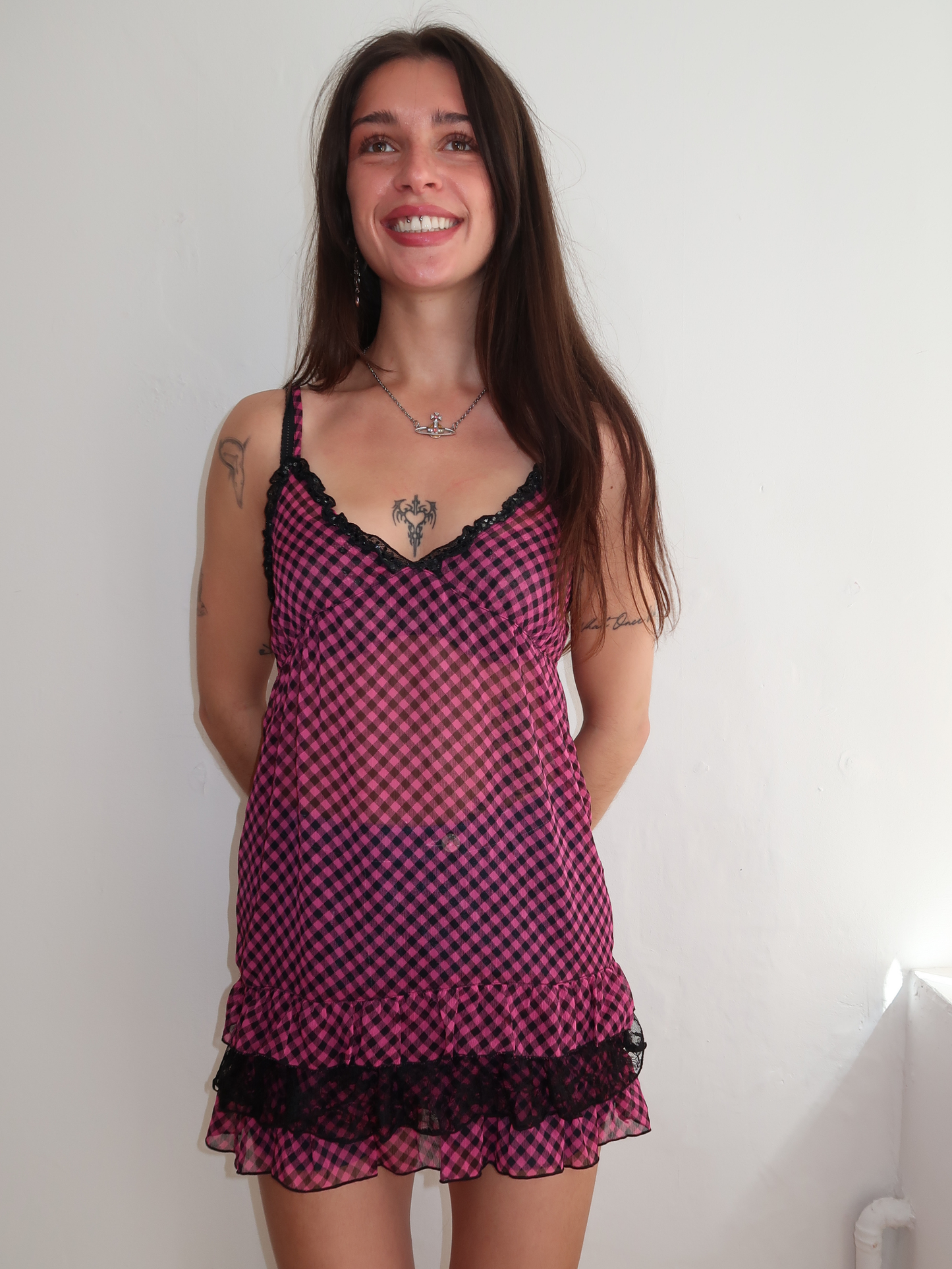 A023: “plaid princess” | grunge plaid cami