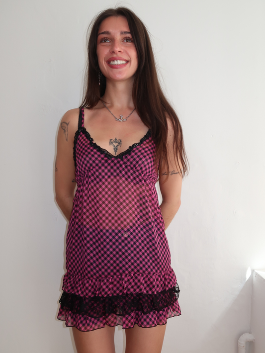 A023: “plaid princess” | grunge plaid cami