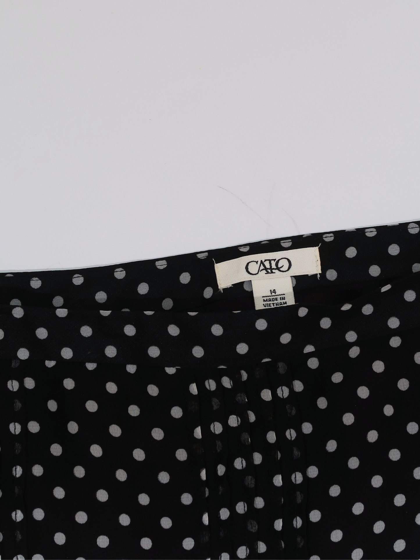 A049: “my names spot” | black and white polka dot midi skirt