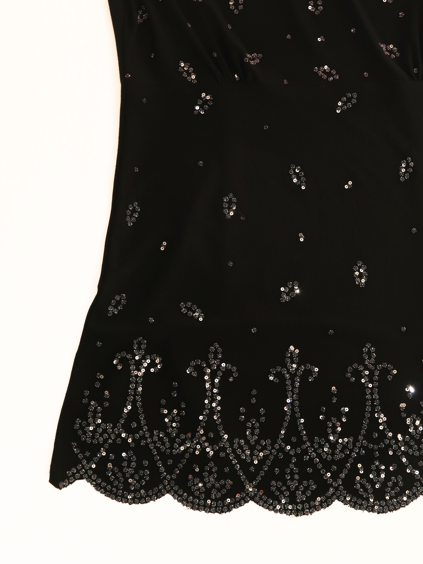 A039: “sparkles queen” | sleeveless empire line top with embroidered sequins