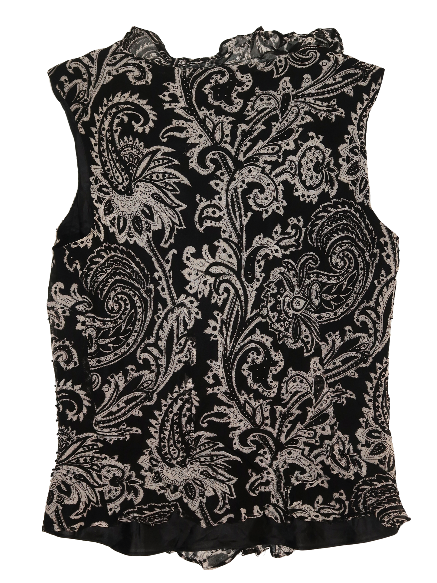 A061: “dark acadamia” | silk v neck top with embroidered sequins