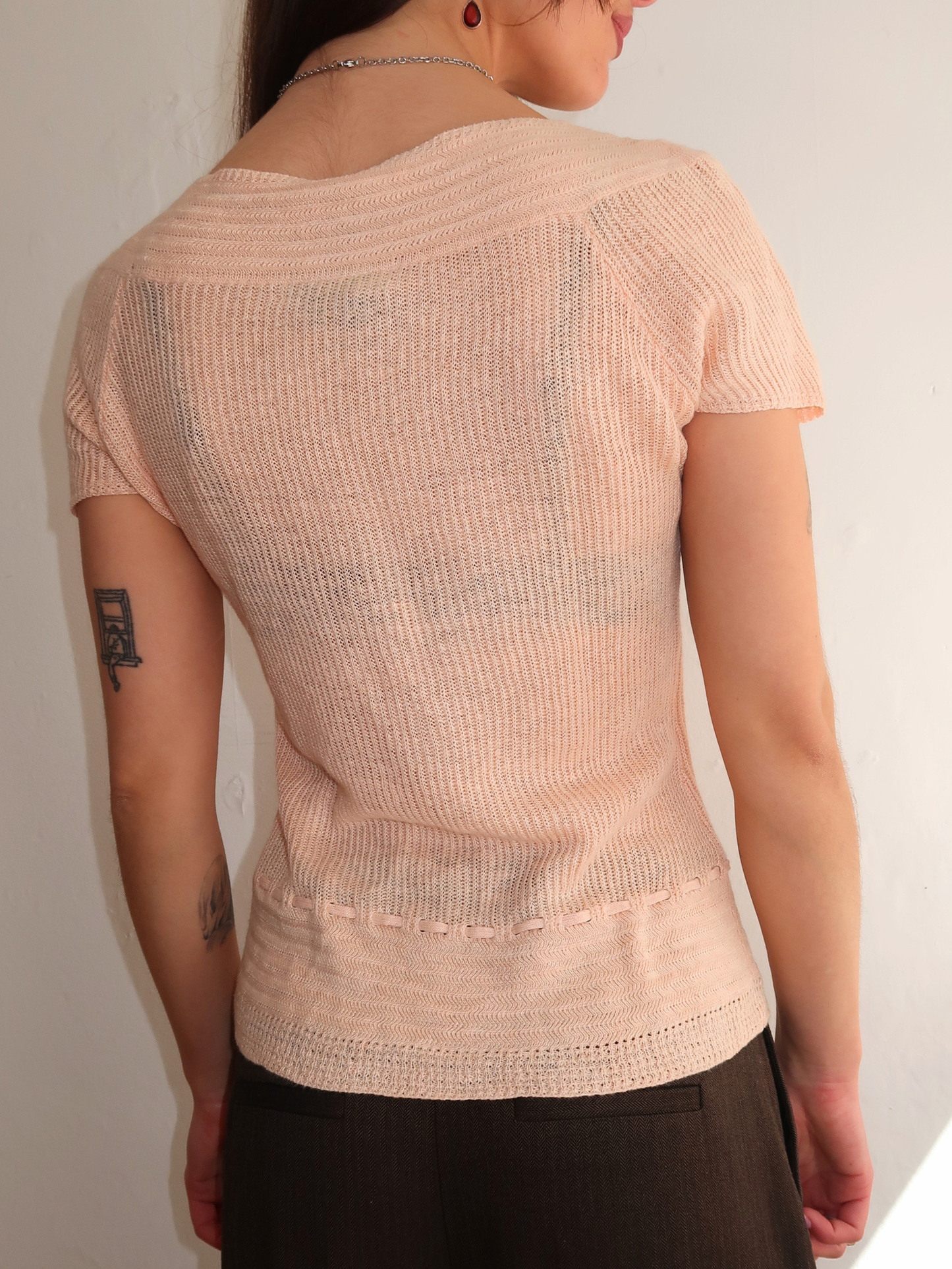 A056: “angelina ballerina” | vintage ralph lauren 100% linen knitted top
