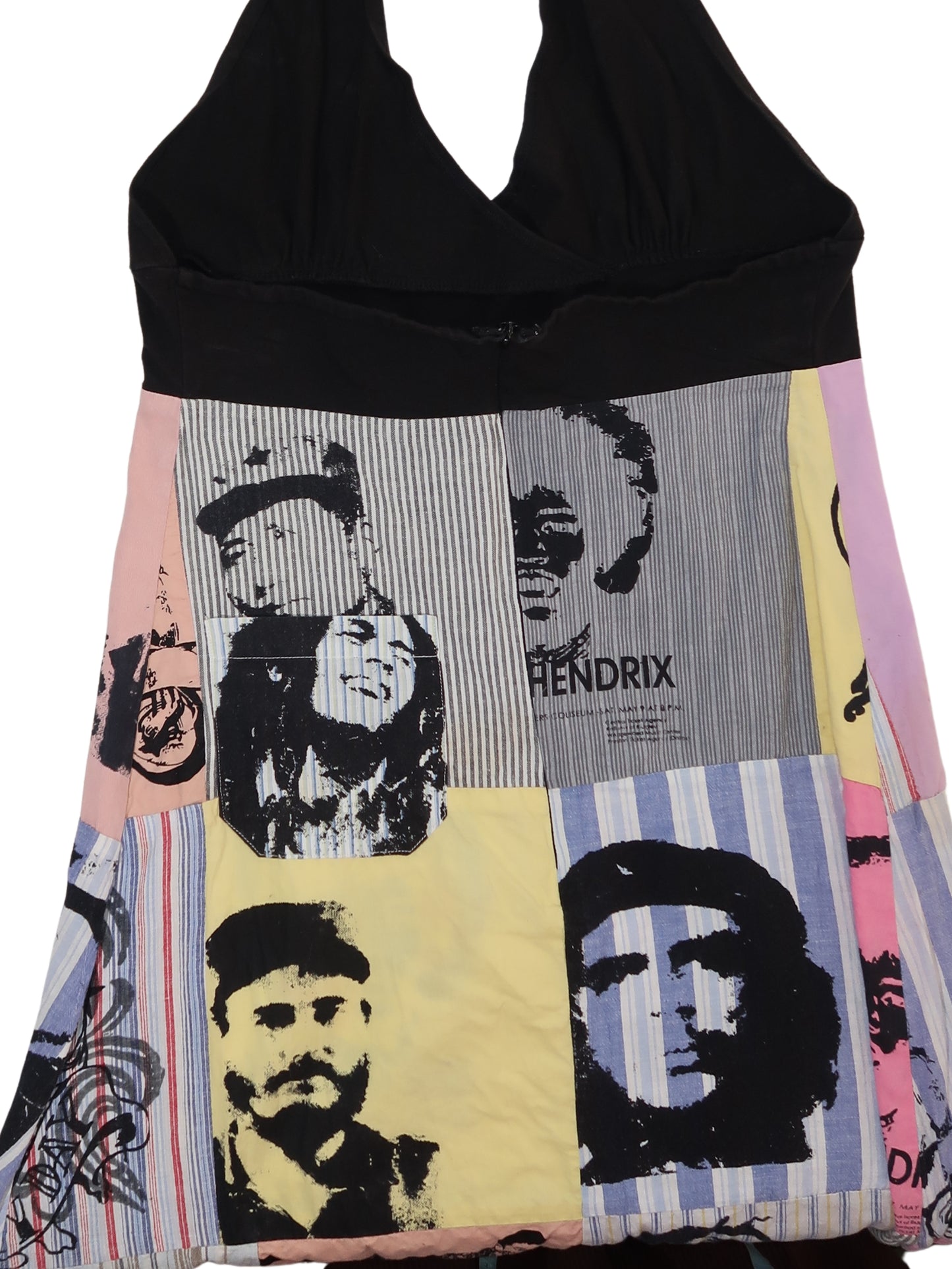 A069: “pop art ICON” | pop art patchwork halter neck dress