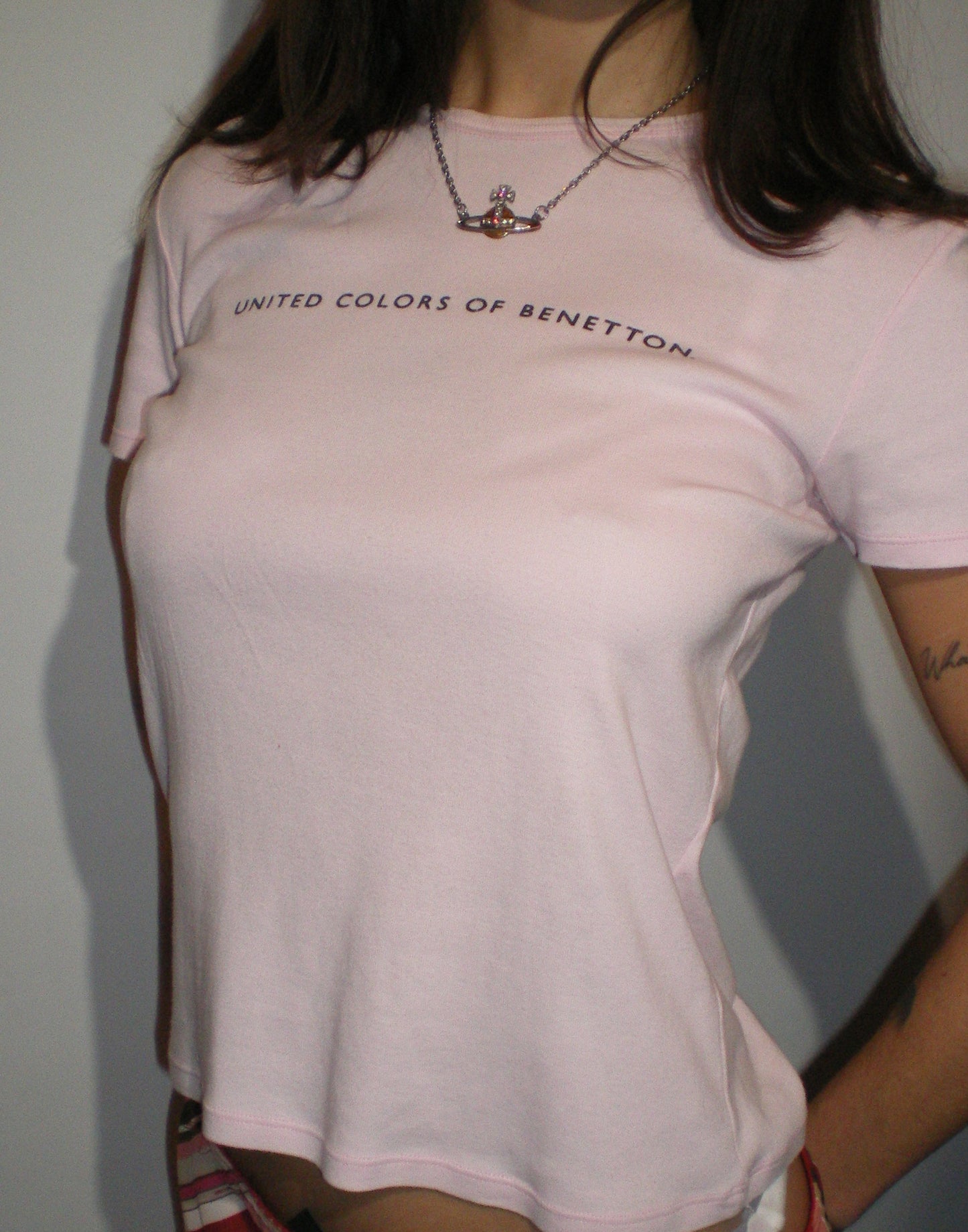A092: "when everybody called me baby” | united colours benetton baby tee pink
