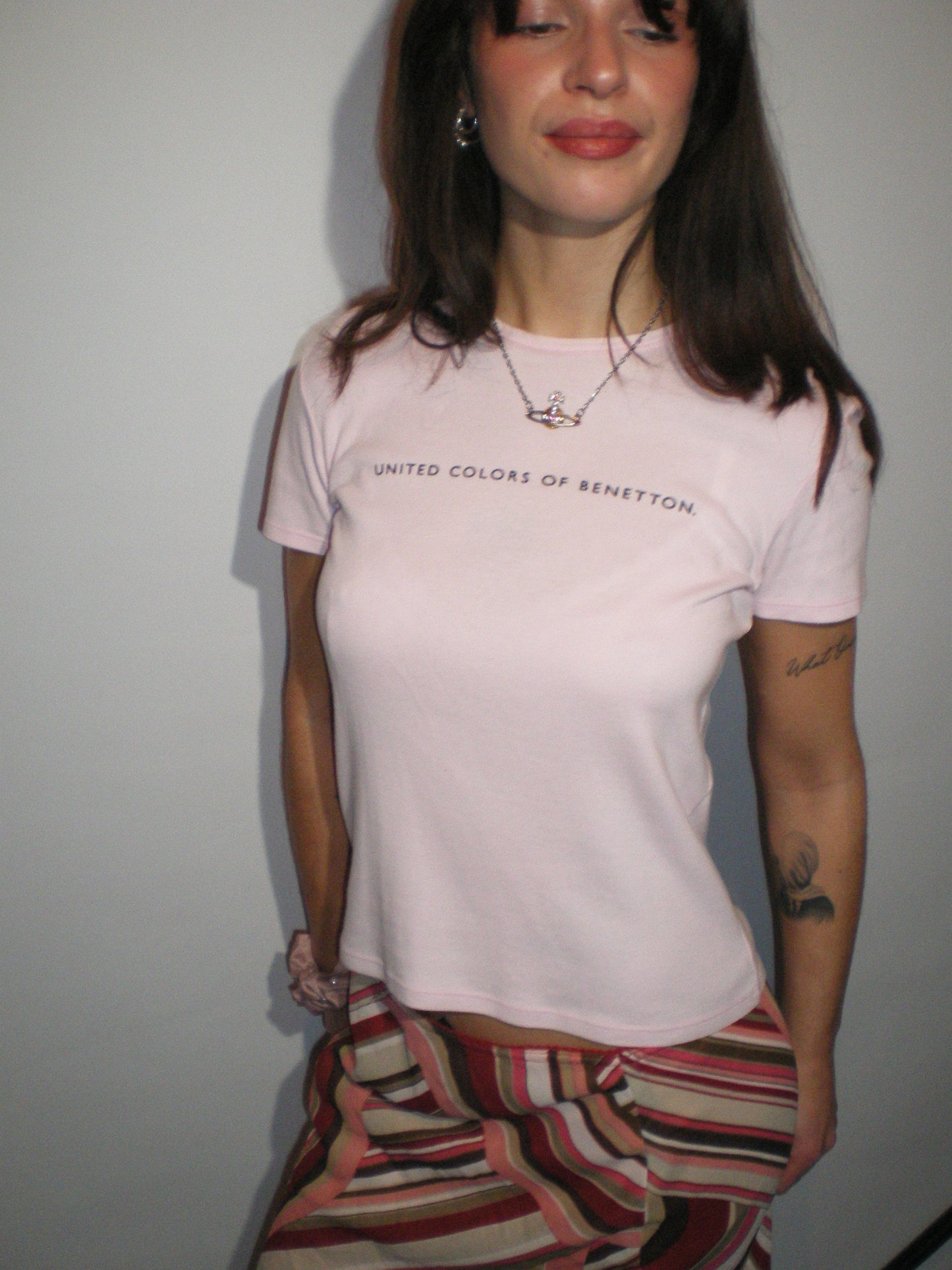 A092: "when everybody called me baby” | united colours benetton baby tee pink