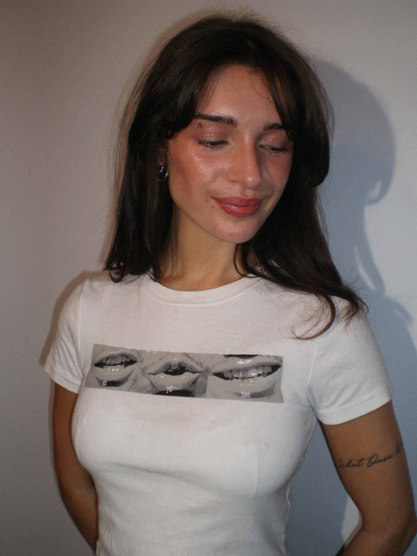 “she was a stoodio girl” | stüssy phonetic baby tee <3