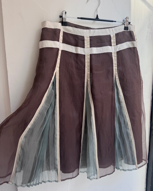 B013 - archival whimsey blue baby | midi romantic skirt