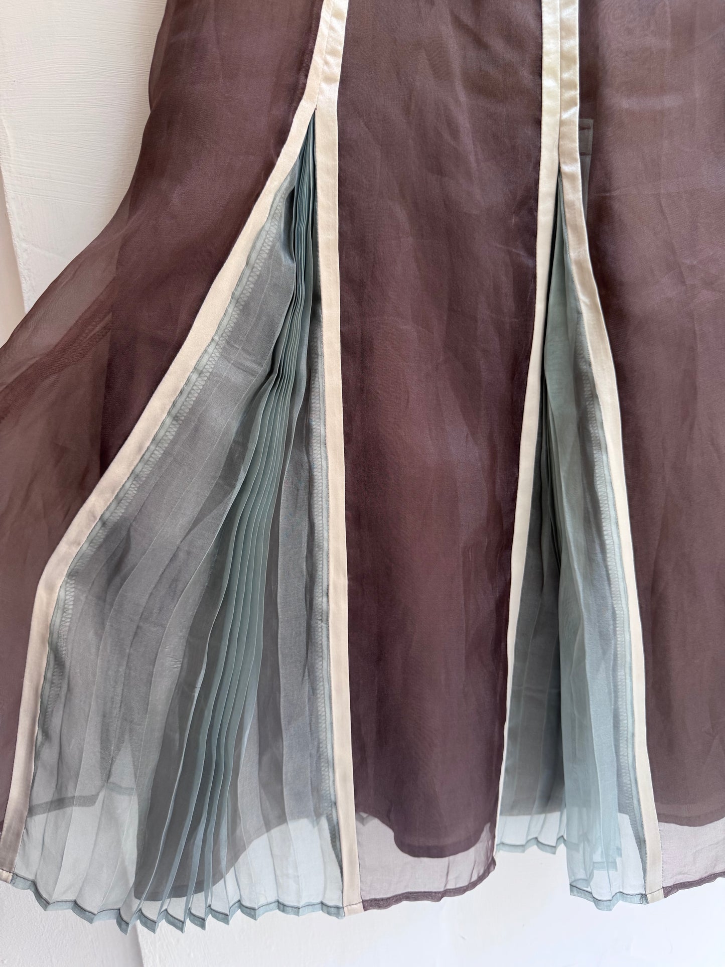 B013 - archival whimsey blue baby | midi romantic skirt