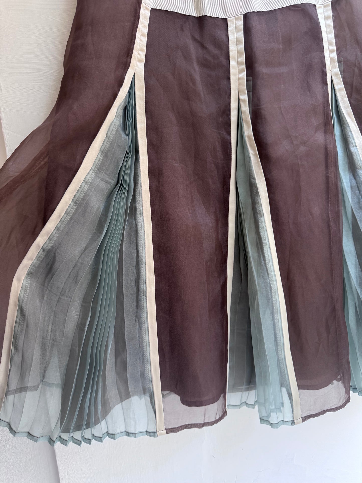 B013 - archival whimsey blue baby | midi romantic skirt