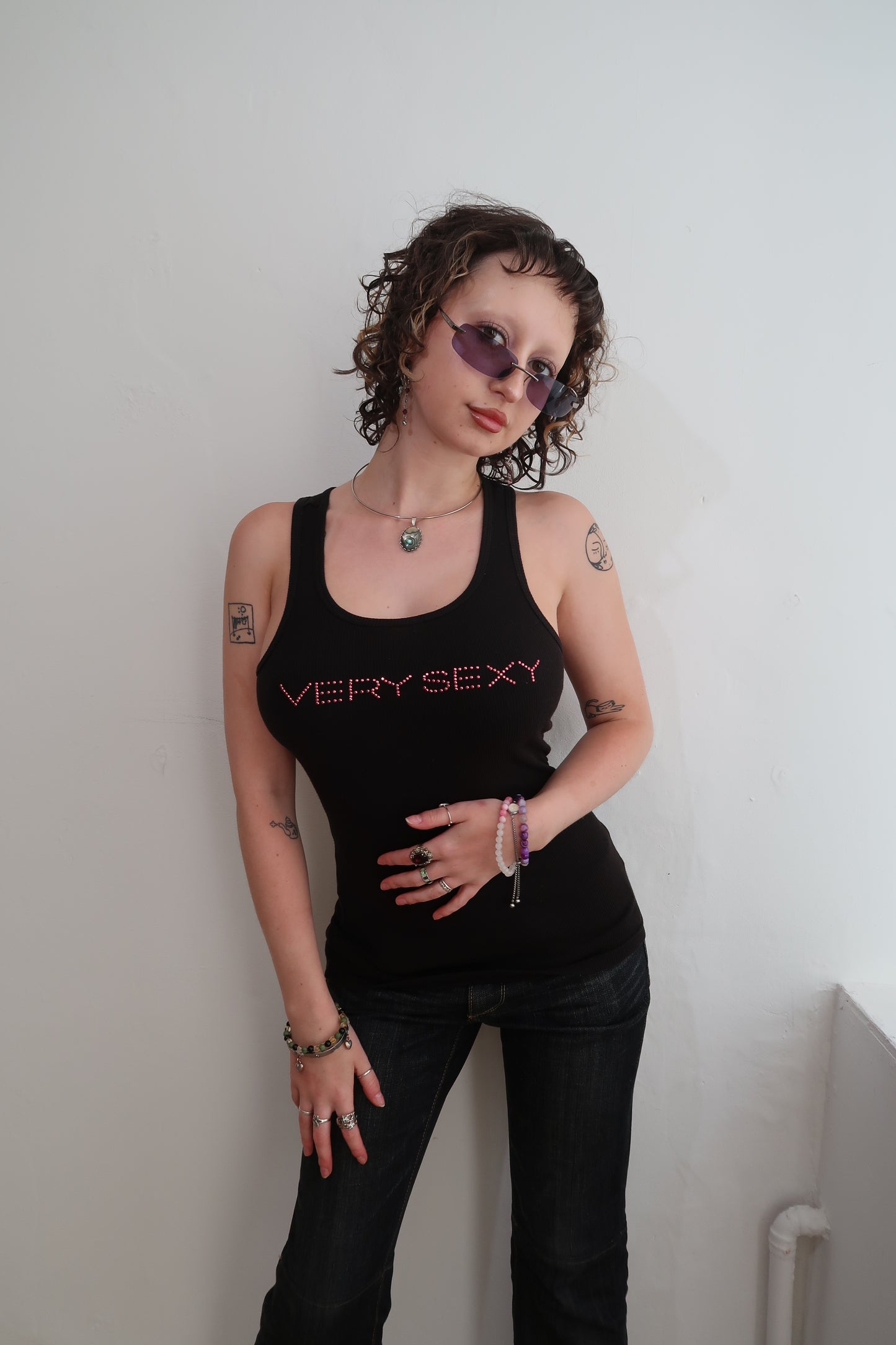 A017: “u are what u wear” | bling victoria secret y2k vest