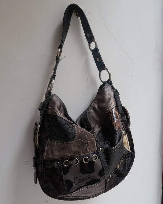 A103 vintage coach zoe patchwork hobo bag | RARE 2008