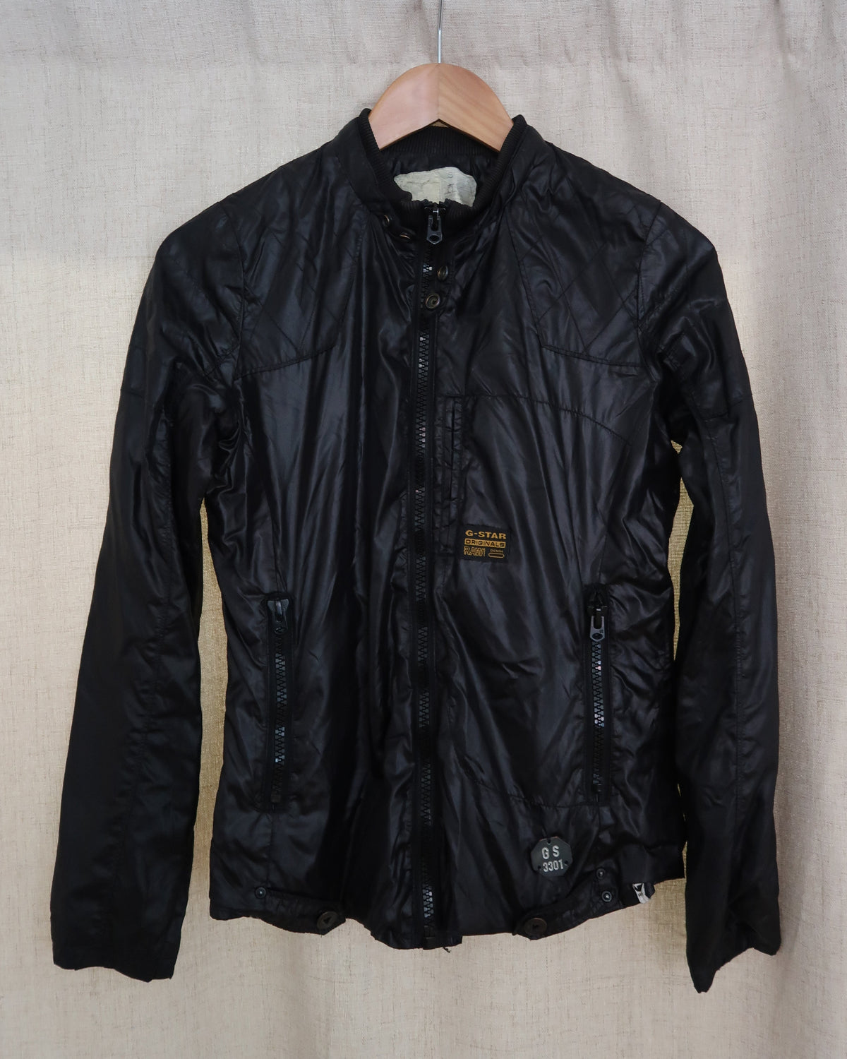 B015 - g star 3301 black jacket "dean rock overshirt"