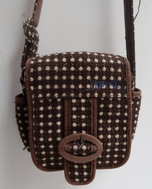 image of animal cross body bag with buckle front