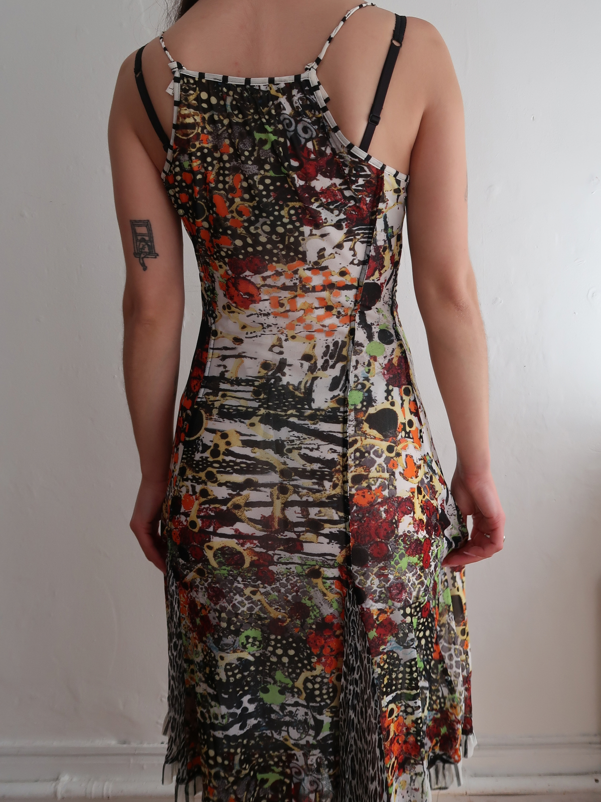  model wears farfalla midi dress