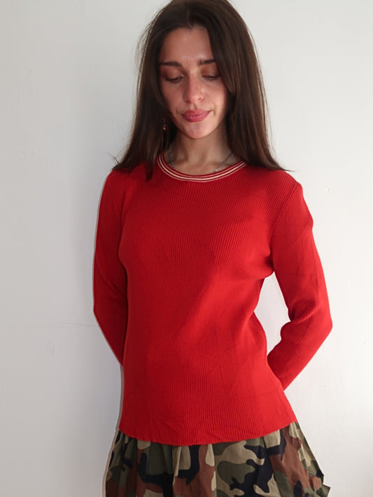 A058: “the perfect knit” | vintage ralph lauren red knit jumper