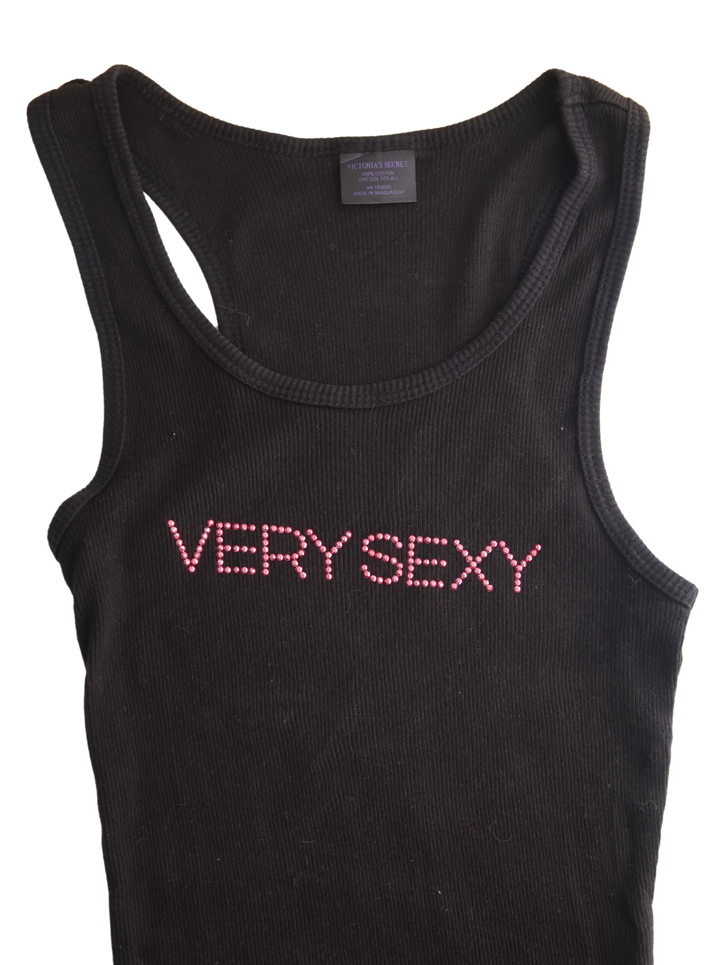 A017: “u are what u wear” | bling victoria secret y2k vest