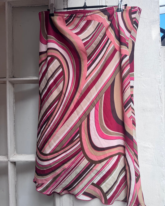 B014 - autumnal groovy chick | midi slip skirt